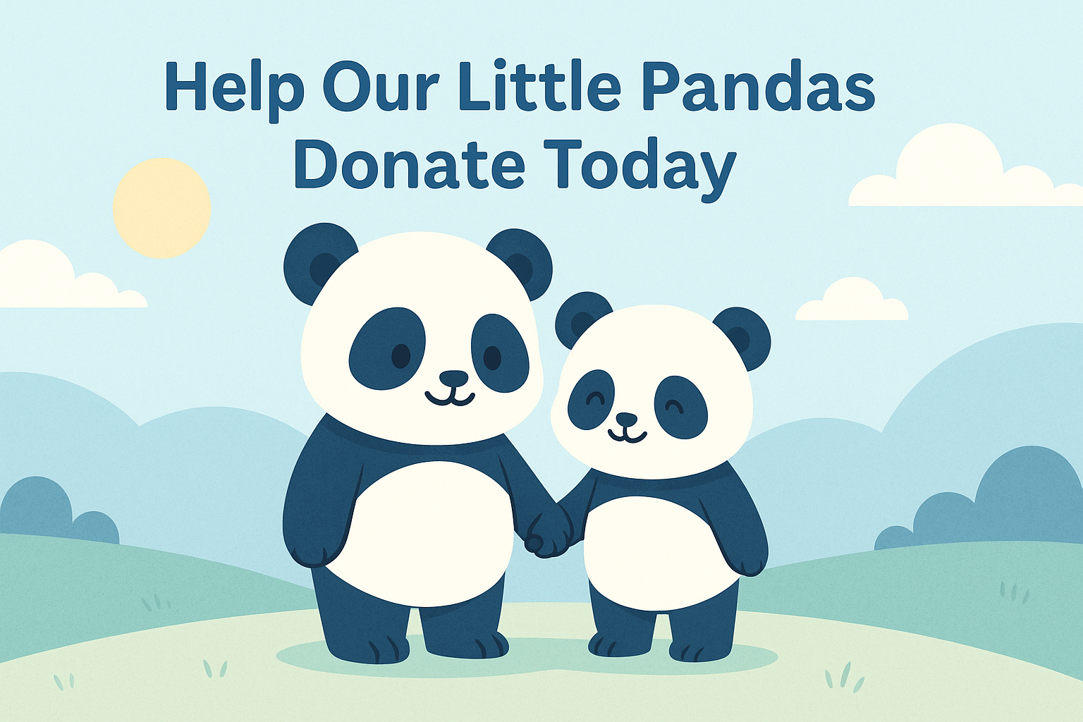 Help Our Little Pandas - Donate Today banner